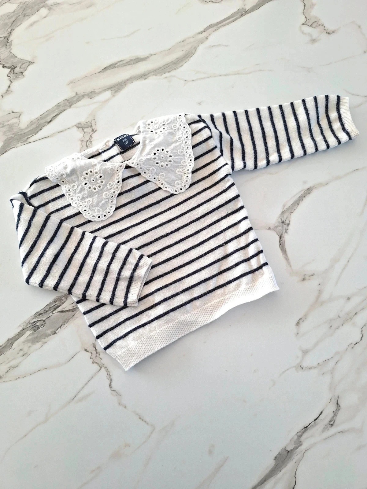 Pull léger avec col Claudine Taille 9mois 74cm - Kiabi